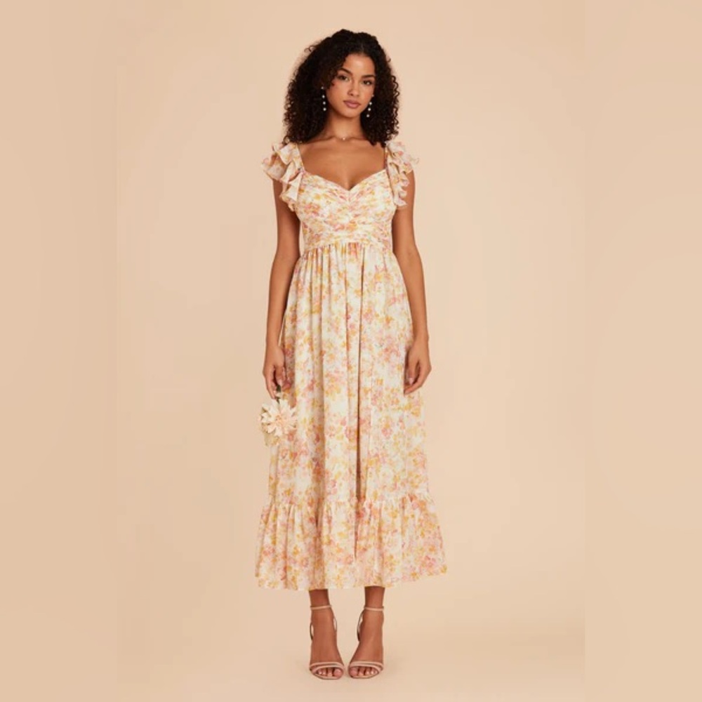 Birdy Grey Floral Bridesmaids Midi Dress